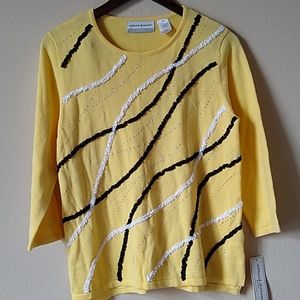 alfred dunner Womens pullover sweater Petite S NWT